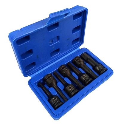 Lot de 7 douilles pneumatiques 3/8 pouces, type 7089 H, type 7093 T, type 7092 M