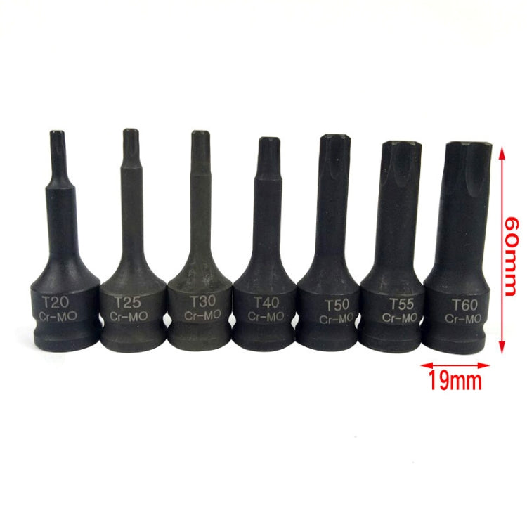 Lot de 7 douilles pneumatiques 3/8 pouces, type 7089 H, type 7093 T, type 7092 M