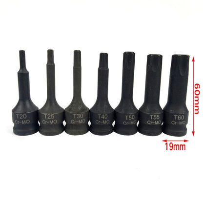 Lot de 7 douilles pneumatiques 3/8 pouces, type 7089 H, type 7093 T, type 7092 M