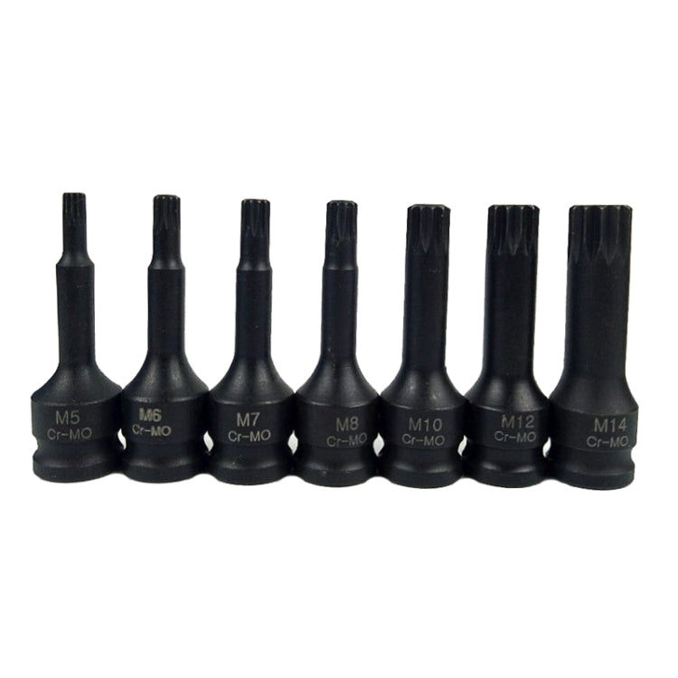 Lot de 7 douilles pneumatiques 3/8 pouces, type 7089 H, type 7093 T, type 7092 M