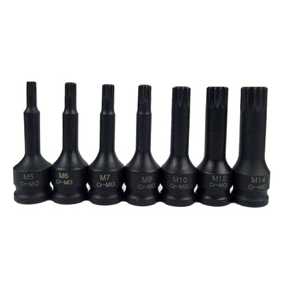 Lot de 7 douilles pneumatiques 3/8 pouces, type 7089 H, type 7093 T, type 7092 M