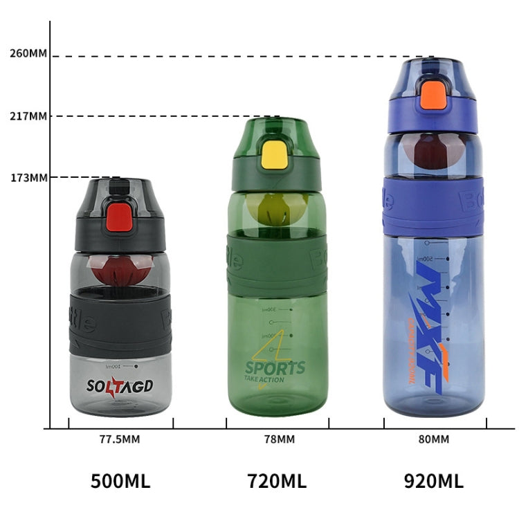 8012 Outdoor Large Capacity Sports Cup Anti-impact Fitness Kettle, Capacity:, 500ml (Pearl White), 500ml (Black Gray), 500ml (Storm Green), 500ml (Storm Blue), 920ml (Pearl White), 920ml (Storm Orange), 920ml (Storm Green)