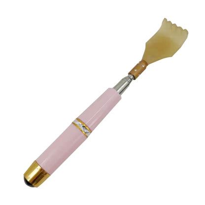 Magnetic Tickling Retractable Back Scratcher, Brown, Ink Green, Pink, Blue