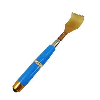 Magnetic Tickling Retractable Back Scratcher, Brown, Ink Green, Pink, Blue