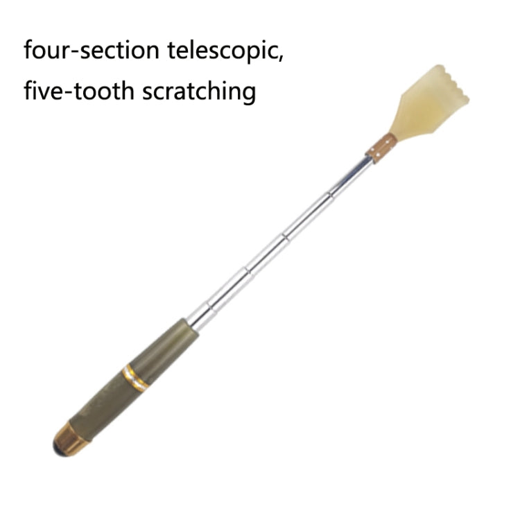 Magnetic Tickling Retractable Back Scratcher, Brown, Ink Green, Pink, Blue