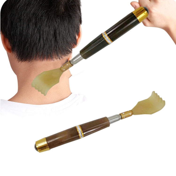Magnetic Tickling Retractable Back Scratcher, Brown, Ink Green, Pink, Blue