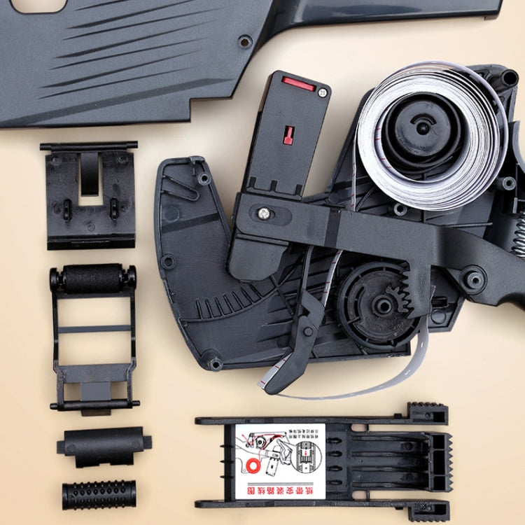 Deli 7500 Date Batch Number Handheld Label Printer, With 2 Ink Wheel +1 Roll Price Tag