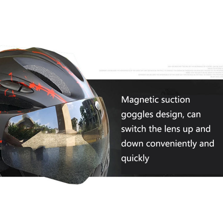 RZ285 Bicycle Outdoor Riding Helmet With Goggles, RZ285 White Black