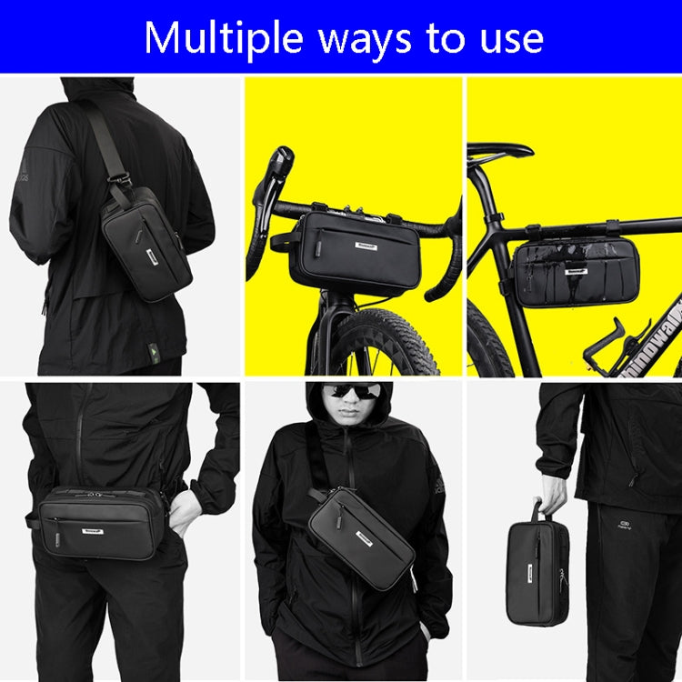Rhinowalk X21921 2.5L Waterproof Bicycle Front Hanging Bag, Water Repellent (Matt Green), Water Repellent (Matt Black)