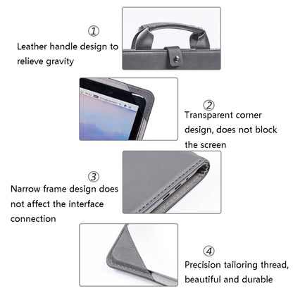 Book Style Laptop Protective Case Handbag For Macbook, 16 inch, 13 inch