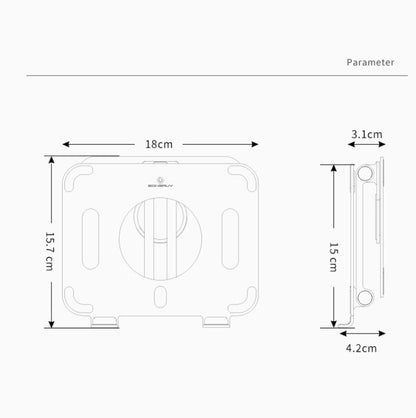 Boneruy L04mini 360 Degree Rotating Aluminum Alloy Tablet Laptop Holder, L04mini