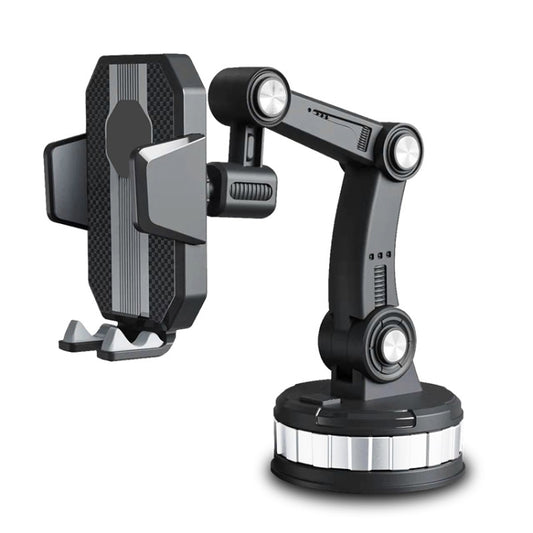 X-0566 Big Suction Cup Car Phone Holder Center Console Phone Holder, X-0566 Black Green, X-0566 Black Gray