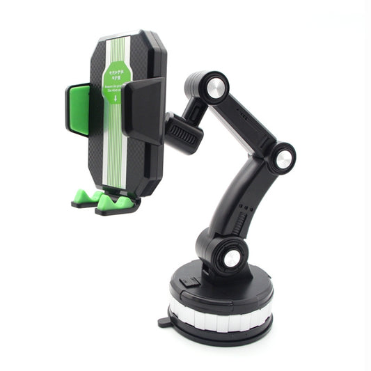 X-0566 Big Suction Cup Car Phone Holder Center Console Phone Holder, X-0566 Black Green, X-0566 Black Gray
