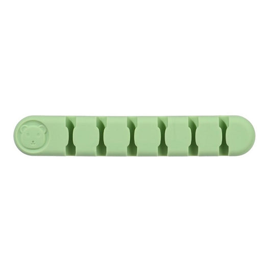 6 Holes Bear Silicone Desktop Data Cable Organizing And Fixing Device, 6 Holes