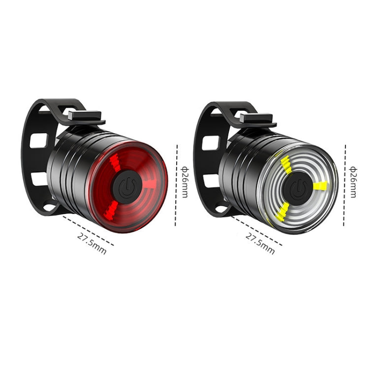 2 PCS AS-08 200LM Aluminum Alloy LED Bicycle Taillight, Red, White