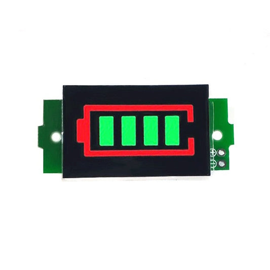 Lithium-batterij brandstofmeter weergavemodule, groen, blauw