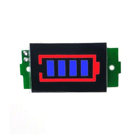 Lithium-batterij brandstofmeter weergavemodule, groen, blauw