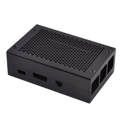 Aluminum Alloy Shell Grid Cooling Box For Raspberry Pi 3 Model B Pi 2/B +, Black, Black with Fan, Silver, Silver with Fan