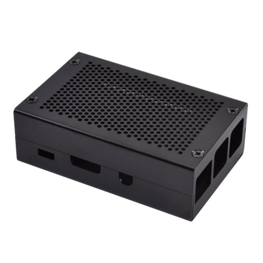 Caja de refrigeración con rejilla de aleación de aluminio para Raspberry Pi 3 Modelo B Pi 2/B+, color negro, negro con ventilador, plateado, plateado con ventilador