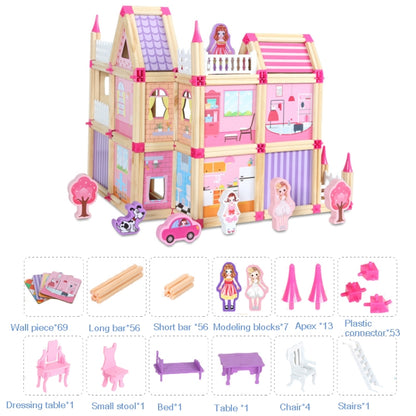 Children Building Master Wooden Toy 3D Assembled Model, 298 PCS