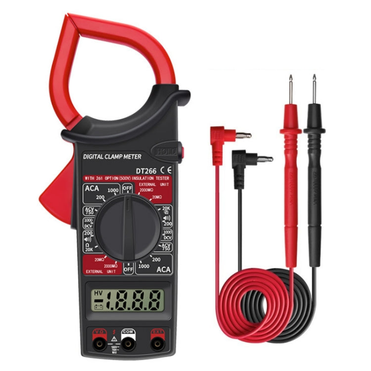 ANENG DT266 Multimètre Pince Automatique de Haute Précision avec Buzzer, DT266 Rouge