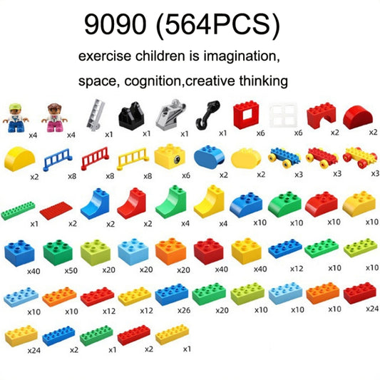 Ensemble de blocs de construction pour enfants, 9090 (564 pièces), 9090 (440 pièces), 45002 (94 pièces), 45002 (139 pièces), 9656 (102 pièces), 9656 (135 pièces), 9076 (147 pièces)