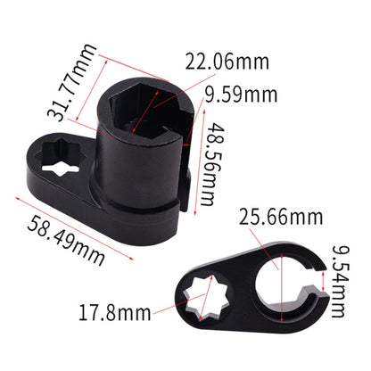 Clé à douille pour sonde à oxygène de voiture 22 mm, clé à angle de 1/2 pouce