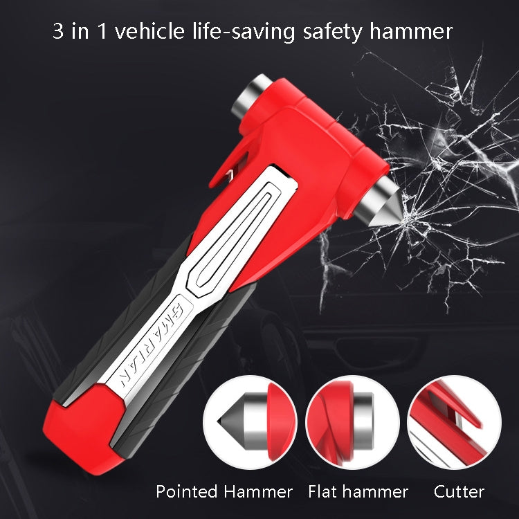 CS-B07 Car Multi-Function Emergency Hammer Fire Escape Hammer, Red, Black