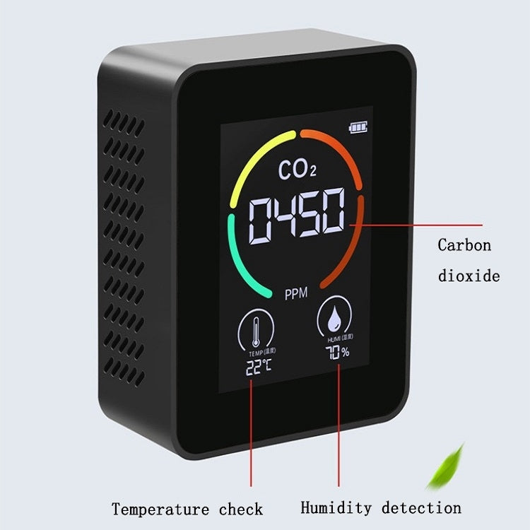 Temperature Humidity Display CO2 Meter Carbon Dioxide Air Quality Detector