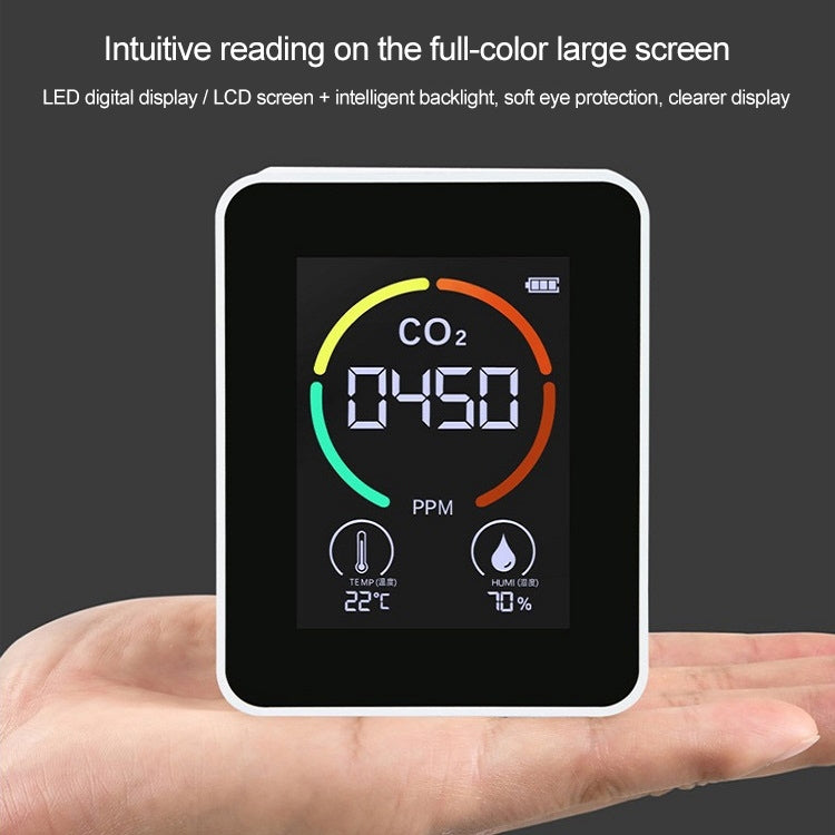 Temperature Humidity Display CO2 Meter Carbon Dioxide Air Quality Detector