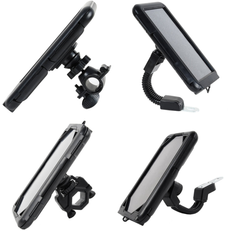 Motorcycle Bicycle Waterproof Mobile Phone Holder, Style:, Flat Button (6.5 inch), Rearview Mirror (6.5 inch), Handlebar (7 inch), Rearview Mirror (7 inch)