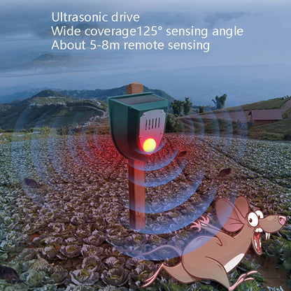 N911M Solar Rouse Alarm Lamp Infrared Induction Animal Drive