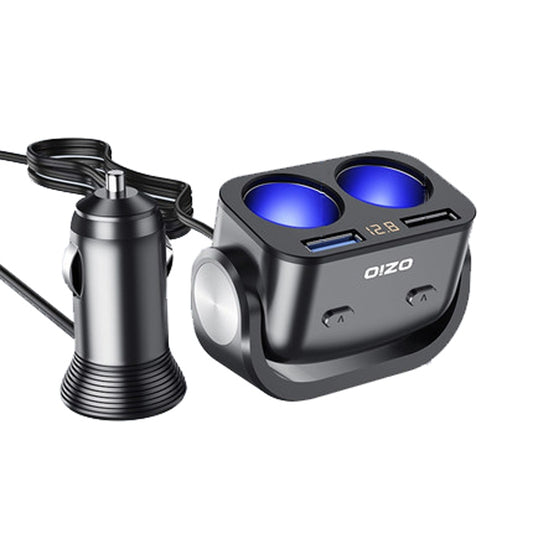 Chargeur de voiture Ozio, convertisseur allume-cigare, Y48QA noir, charge flash tout accord