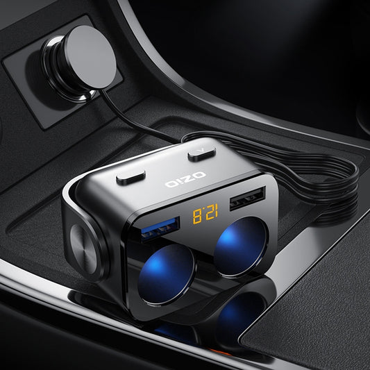 Chargeur de voiture Ozio, convertisseur allume-cigare, Y48QA noir, charge flash tout accord