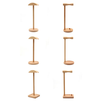 AM-EJZJ001 Desktop Solid Wood Headset Display Stand, Style: