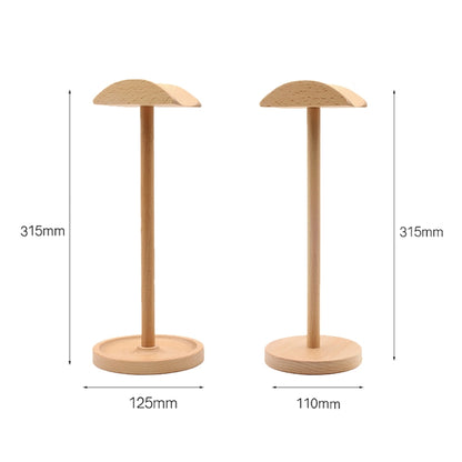 AM-EJZJ001 Desktop Solid Wood Headset Display Stand, Style: