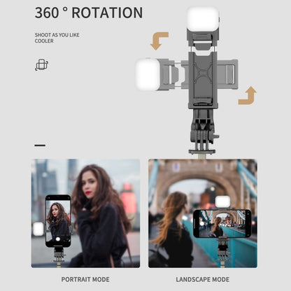 Mini Selfie Stick Integrated Multifunctional Bluetooth Selfie, Specification:, Q11S 76cm With Fill Light, Q10S 70cm With Fill Light, Q11 74CM Without Fill Light, Q10 68CM Without Fill Light