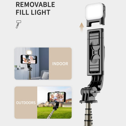 Mini Selfie Stick Integrated Multifunctional Bluetooth Selfie, Specification:, Q11S 76cm With Fill Light, Q10S 70cm With Fill Light, Q11 74CM Without Fill Light, Q10 68CM Without Fill Light