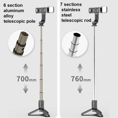 Mini Selfie Stick Integrated Multifunctional Bluetooth Selfie, Specification:, Q11S 76cm With Fill Light, Q10S 70cm With Fill Light, Q11 74CM Without Fill Light, Q10 68CM Without Fill Light