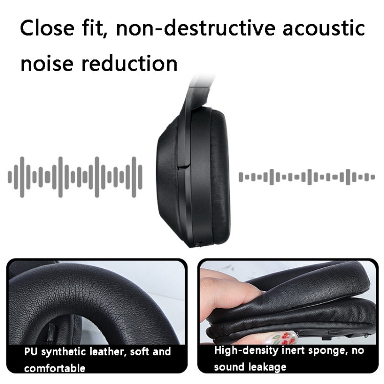 2 PCS Leather Headset Earmuffs for Sony 1000XM4, Black with Snap, Champagne with Snap, Black Protein Skin No Snap, Black Lambskin No Snap, Champagne Lambskin No Snap