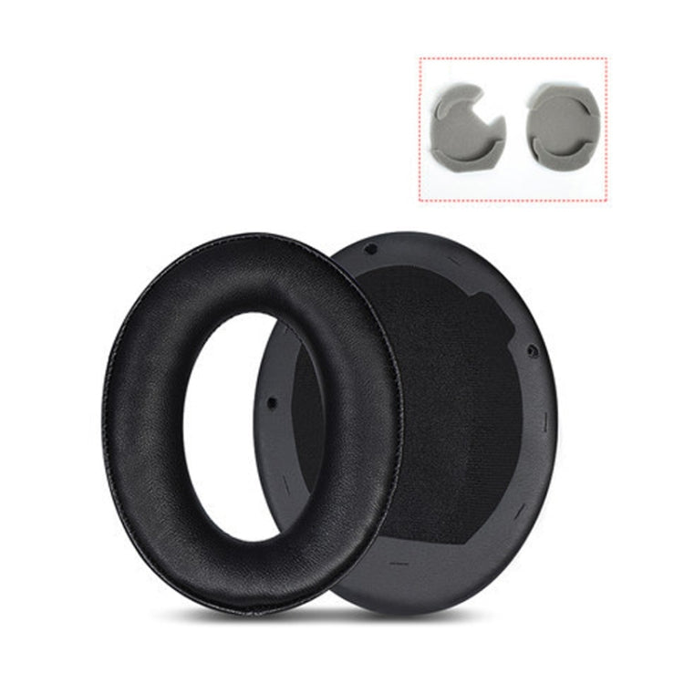 2 PCS Leather Headset Earmuffs for Sony 1000XM4, Black with Snap, Champagne with Snap, Black Protein Skin No Snap, Black Lambskin No Snap, Champagne Lambskin No Snap