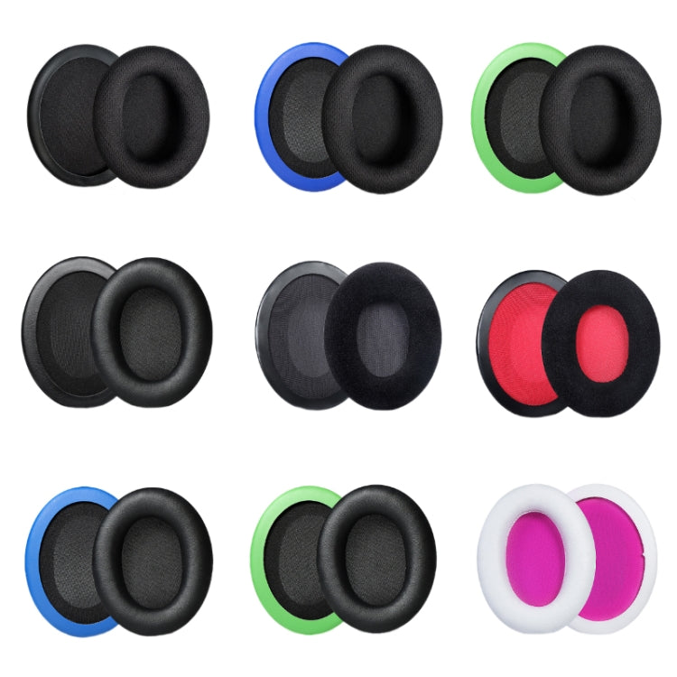 2pcs Headset Earmuffs For Kingston HyperX, Black Mesh, Black Mesh+Green, Black Protein Skin, Black Velvet, Black+Red Velvet, Black+Blue Protein Skin, Black+Green Protein Skin, White+Rose Red, Black Splicing, Black Ice Silk, Black Ice-skinned�����������...