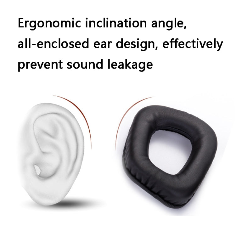 2 PCS Headset Sponge Earmuffs for Logitech G35 / G930 / G430 / F450, Black, Blue, Black+Red