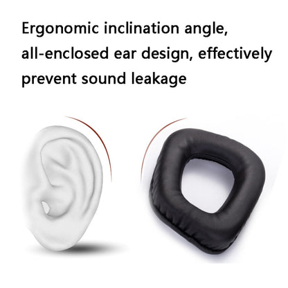 2 PCS Headset Sponge Earmuffs for Logitech G35 / G930 / G430 / F450, Black, Blue, Black+Red
