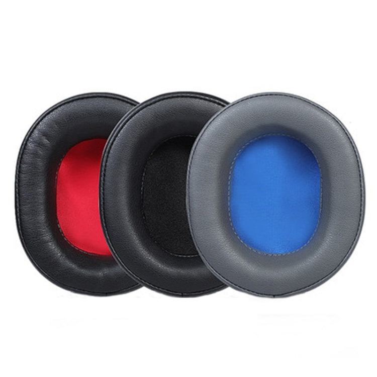 2 PCS Headset Protein Leather Earmuffs for Audio-Technica  ATH-WS660BT, Black, Black+Red, Gray+Blue