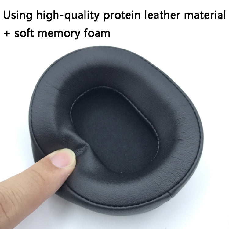 2 PCS Headset Protein Leather Earmuffs for Audio-Technica  ATH-WS660BT, Black, Black+Red, Gray+Blue
