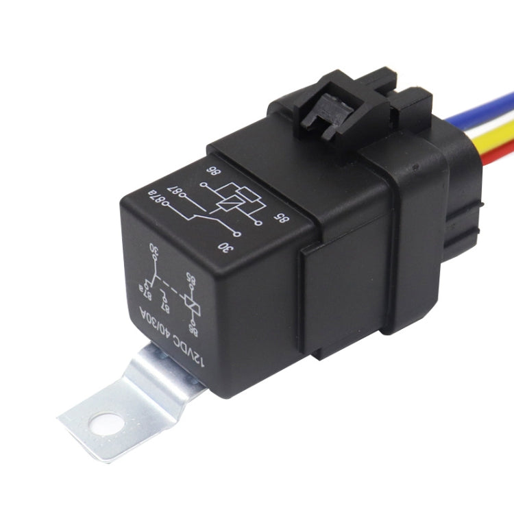 2 PCS 1040 5 Pin Waterproof Integrated Automotive Relay With Bracket, 12V, 24V