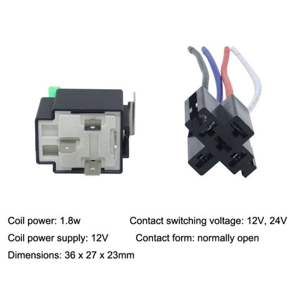 5 Sets JD2912 4 Pin Car Relay With Fuse, 12V, 24V