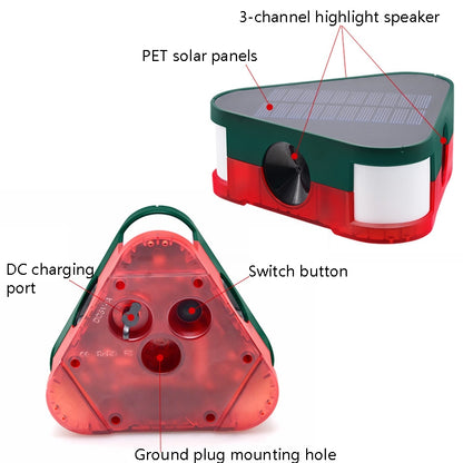 Solar Mouse Repeller High Frequency Ultrasonic Animal Drive, Solar Mouse Repeller