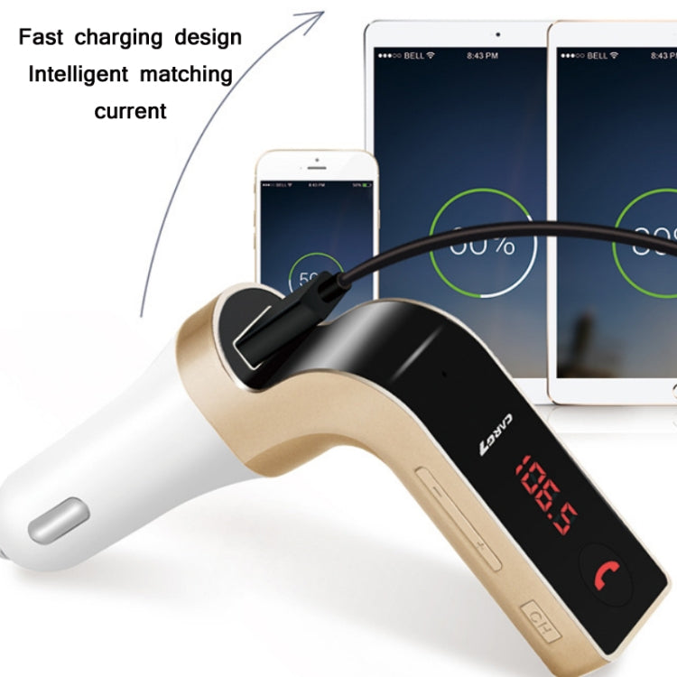 Lecteur MP3 Bluetooth mains libres FM pour voiture G7, G7 Or, G7 Argent, G7 Noir, G7 Rose, G7 Or Rose